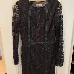 Kittenish black lace dress